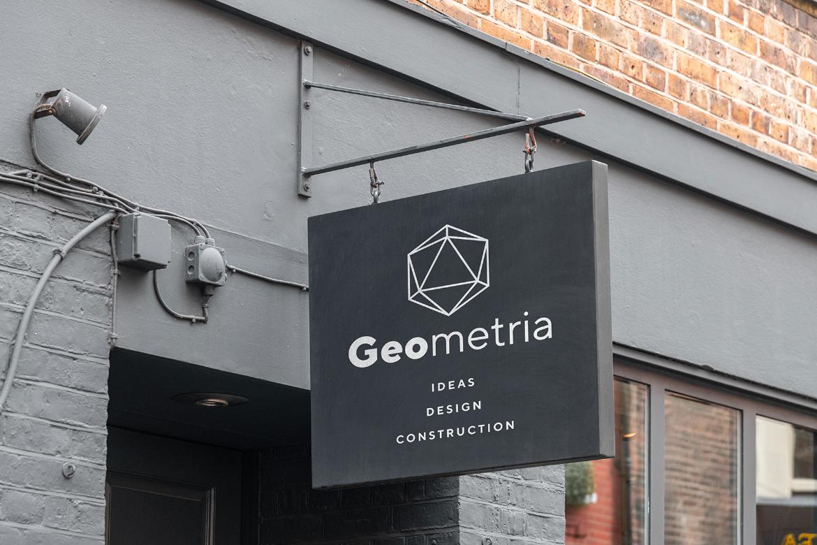 Store Sign Board Square Mockup Scene 22