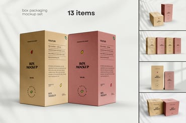 Box Packaging Mockup Set