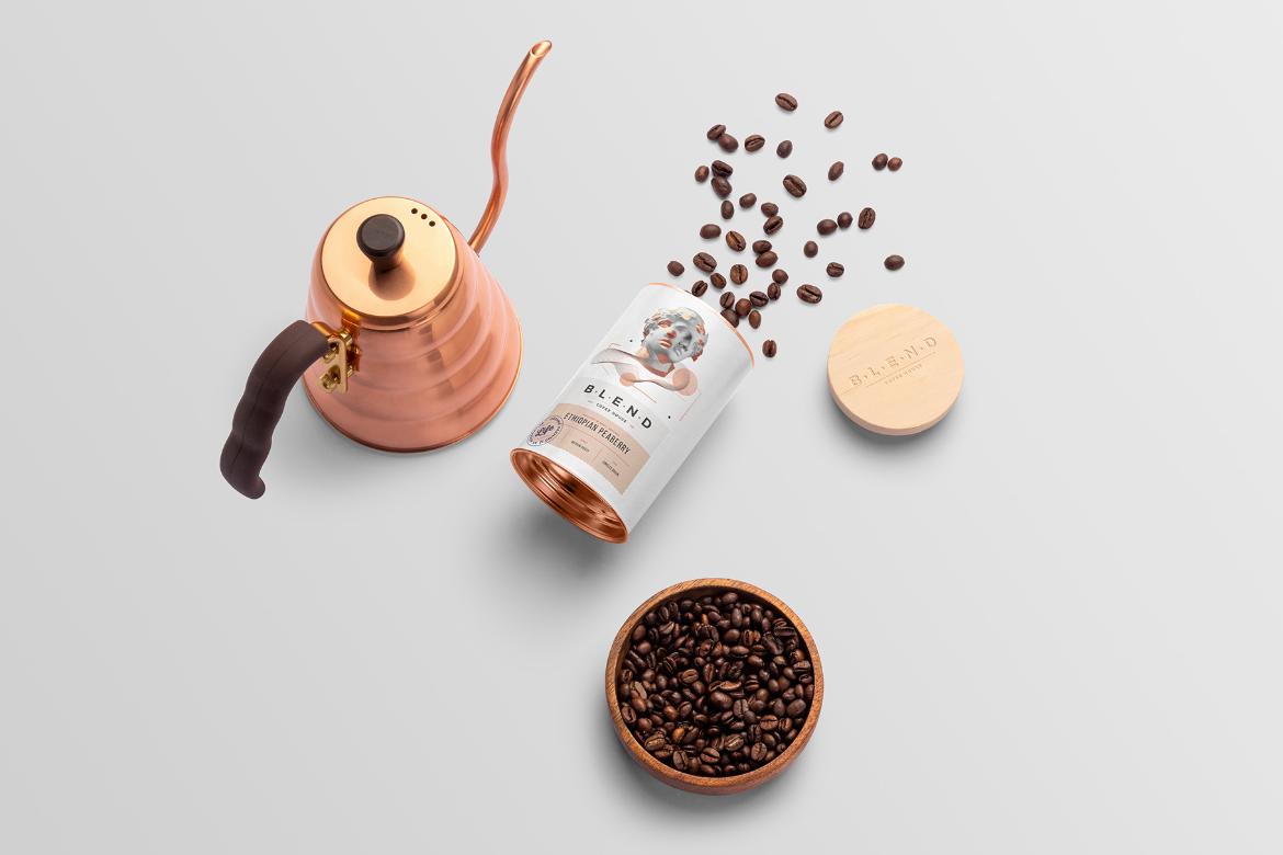 Blend Coffee Branding Mockup Scene 13