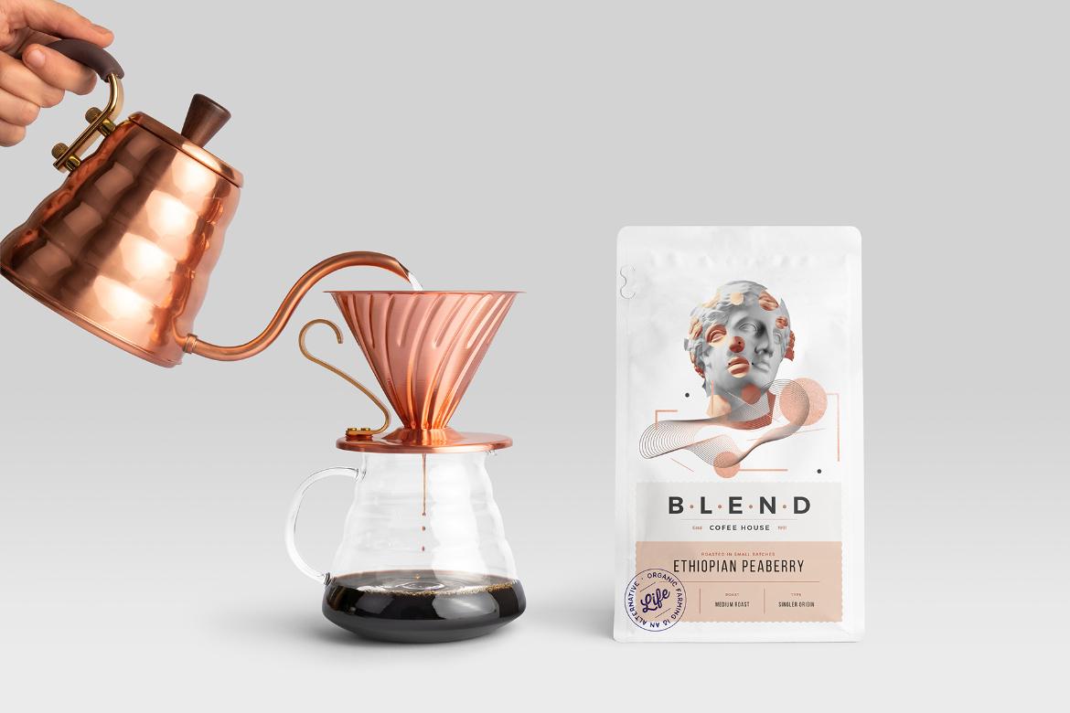 Blend Coffee Branding Mockup Scene 12