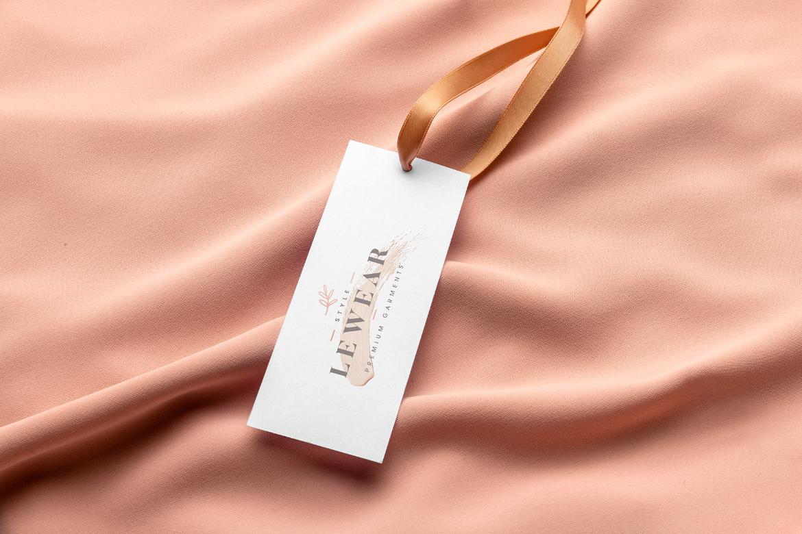Apparel Fabric Tag Label Mockup Scene 22