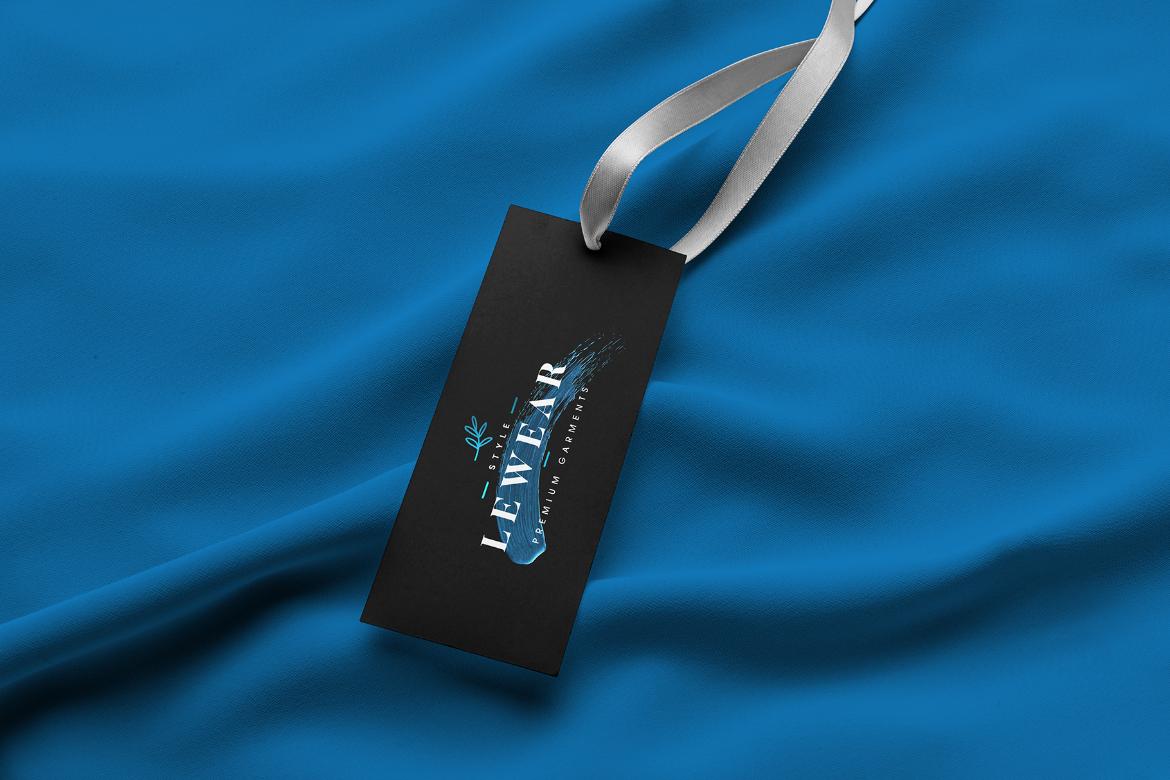 Apparel Fabric Tag Label Mockup Scene 22