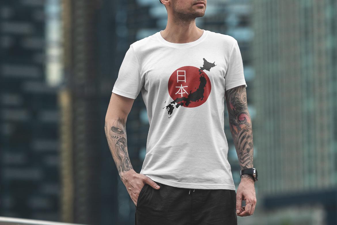 T-Shirt Mockup Male Model City Scene 24