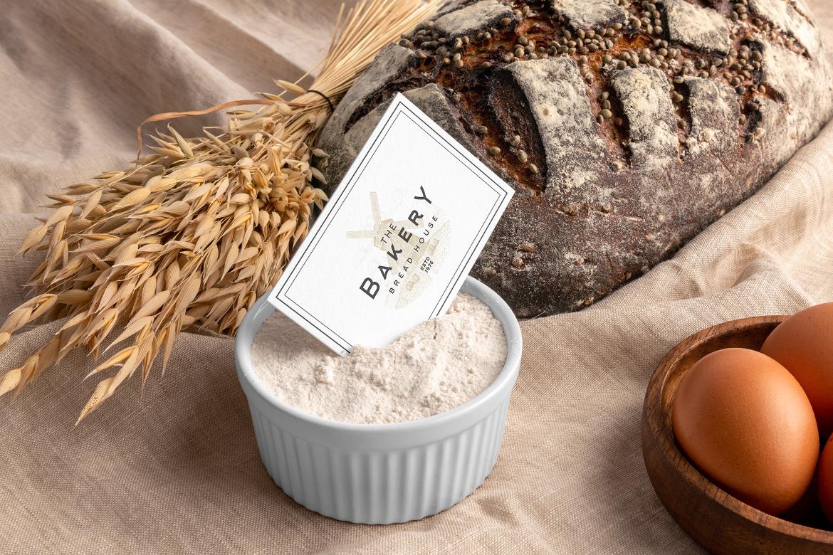 Business Card Bakery Mockup Scene 06