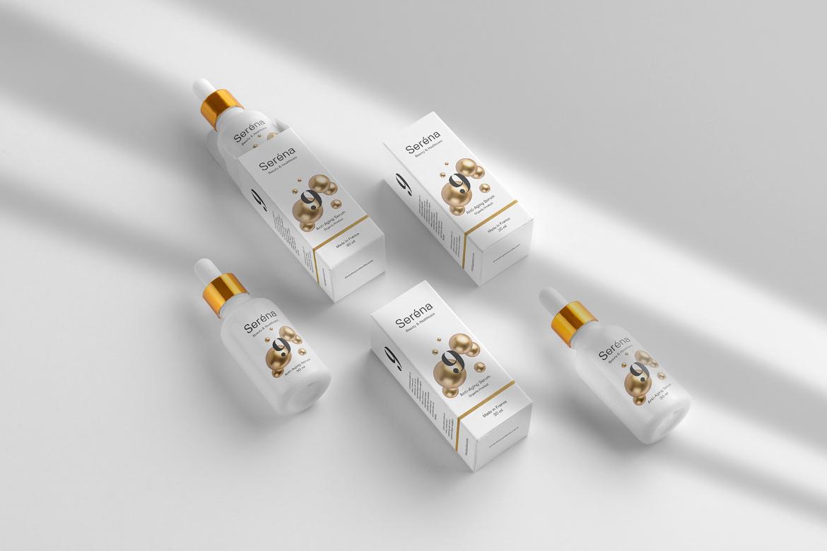 Dropper Bottles Packaging Cosmetics Mockup Scene 12