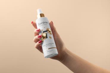 Hand Holding Spray Bottle Cosmetics Mockup Scene 18