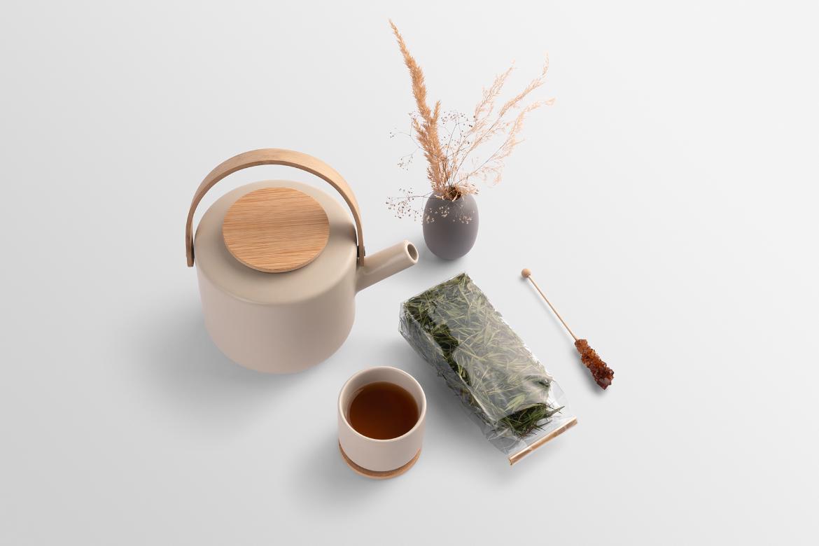 Tea Packaging Branding Mockup Scene 06
