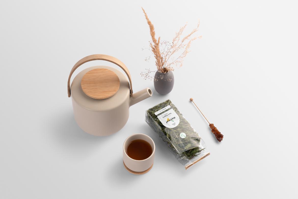 Tea Packaging Branding Mockup Scene 06