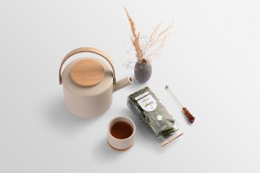 Tea Packaging Branding Mockup Scene 06