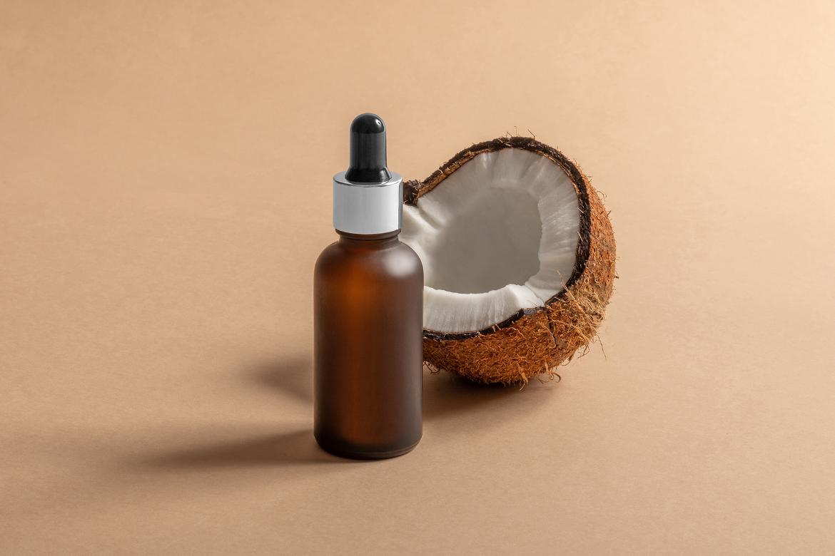 Amber Dropper Bottle Cosmetics Mockup Scene 06
