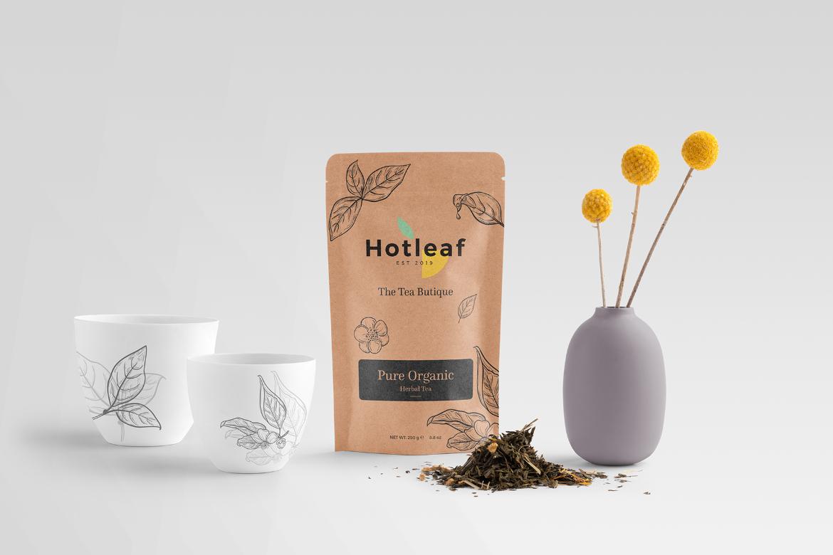 Tea Packaging Branding Mockup Scene 07
