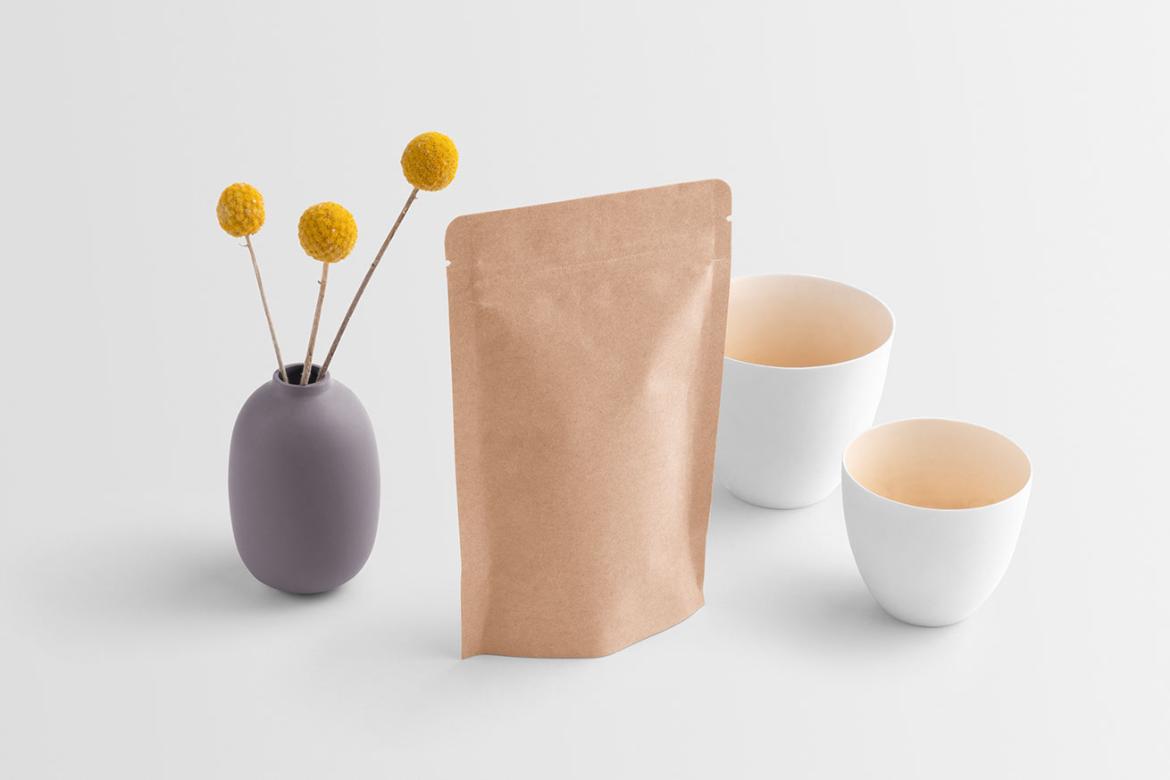Zip Lock Packaging Tea Mockup Scene 08
