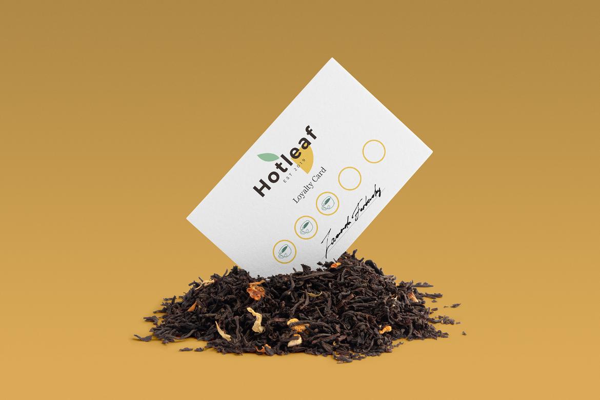 Tea Business Card Branding Mockup Scene 14
