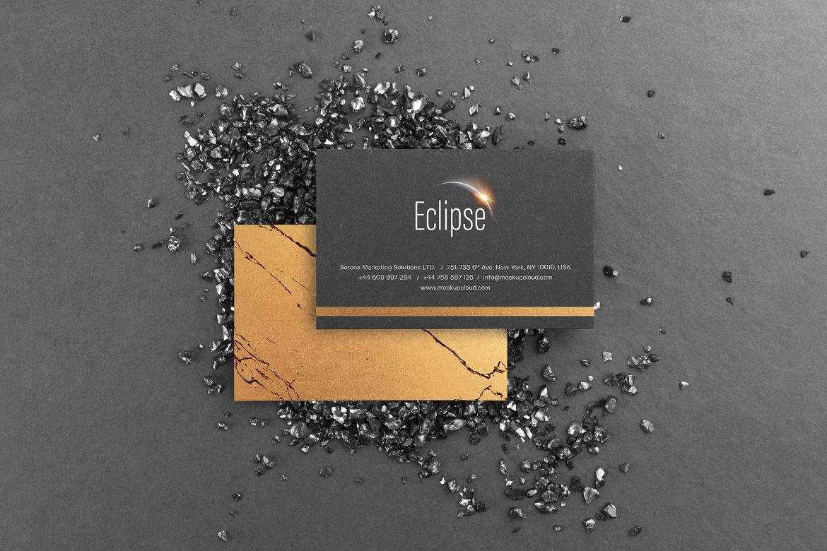 Eclipse Business Cards Branding Mockup Scene 13