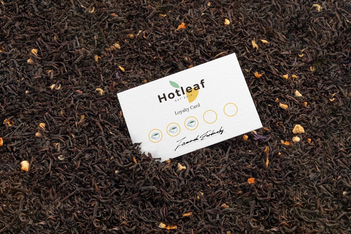 Tea Business Cards Branding Mockup Scene 13