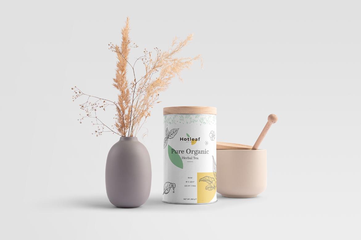 Jar Packaging Container Tea Mockup Scene 18