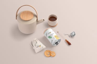 Tea Packaging Branding Mockup Scene 20