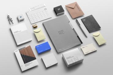 MNML Branding Stationery Mockup Scene 01