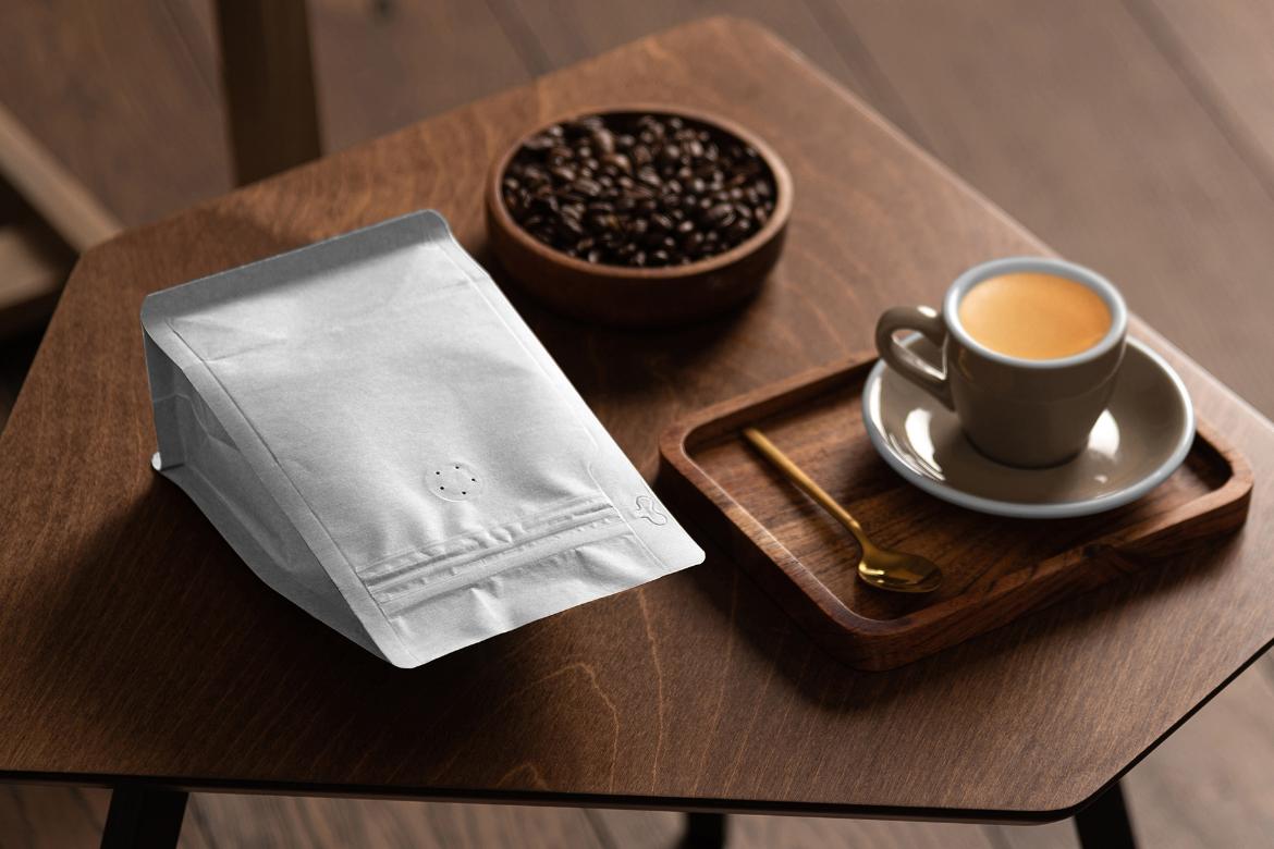 Roast Coffee Packaging Mockup Scene 01
