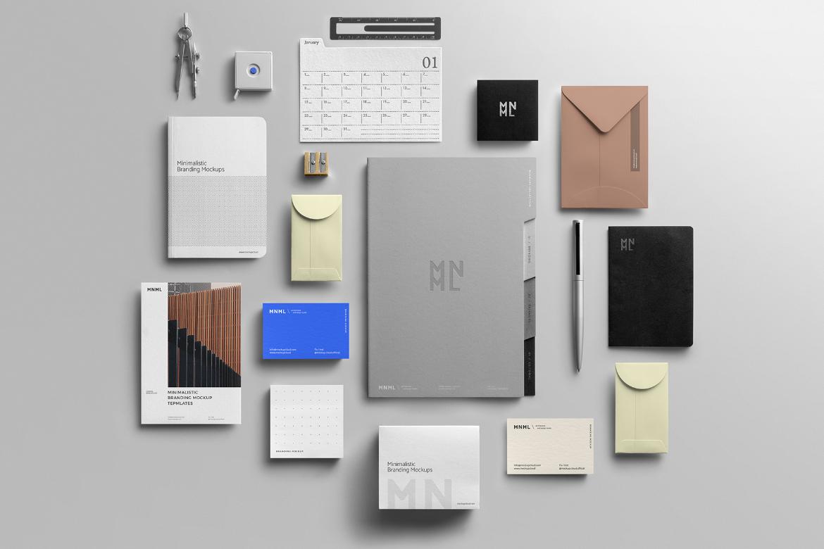 MNML Branding Stationery Mockup Scene 02