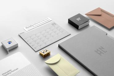 MNML Branding Stationery Mockup Scene 04