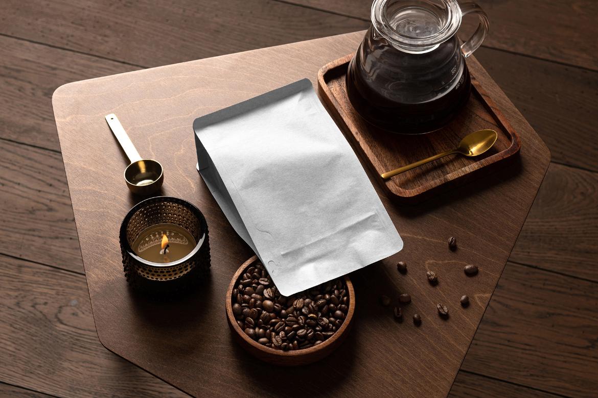 Roast Coffee Packaging Mockup Scene 05