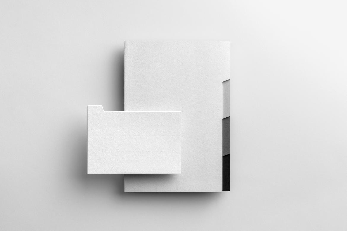 Booklet and Card Branding Mockup Scene 06