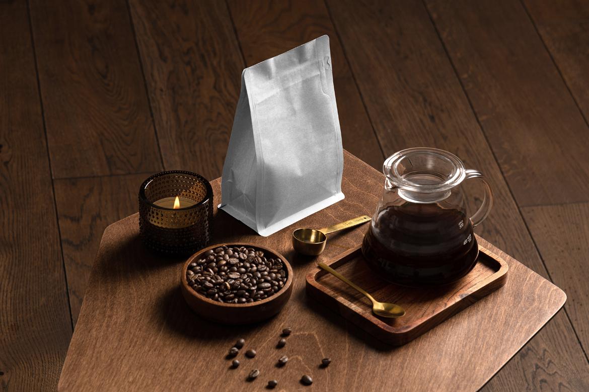 Roast Coffee Packaging Mockup Scene 06