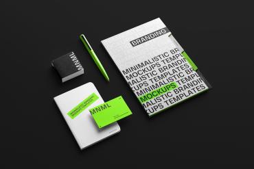 MNML Branding Stationery Mockup Scene 07