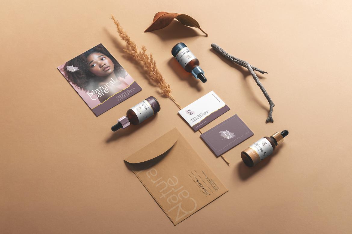 Natura Cosmetics Branding Mockup Scene 11