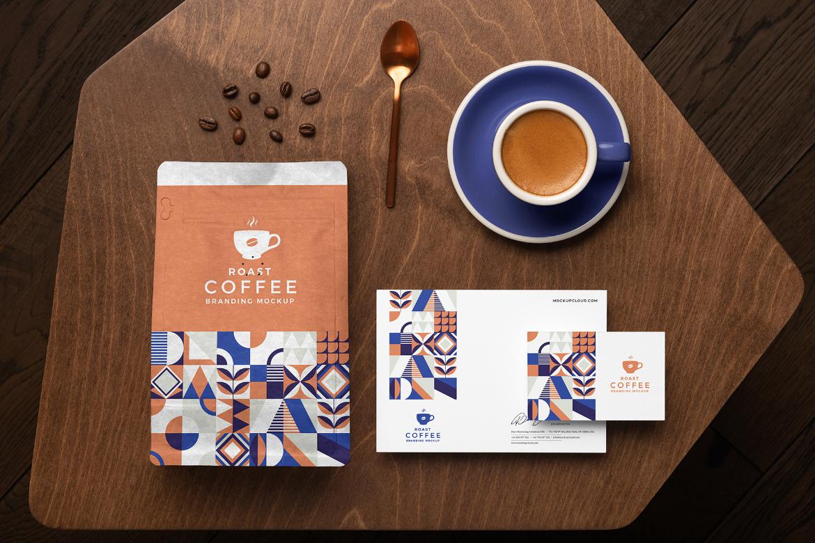 Roast Coffee Packaging Branding Mockup Scene 17