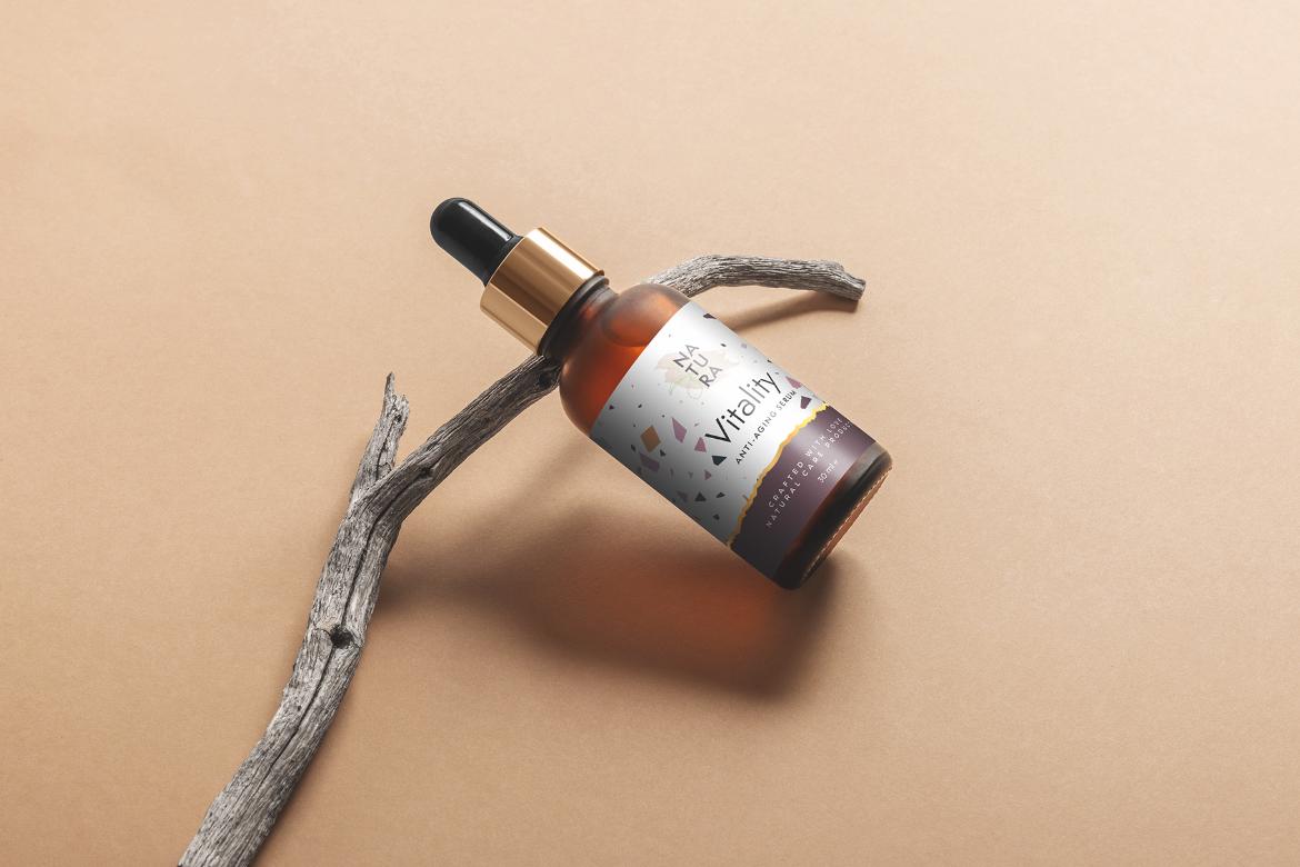 Natura Dropper Bottle Cosmetics Mockup Scene 19