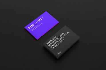 MNML Business Cards Branding Mockup Scene 24