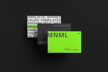 MNML Business Cards Branding Mockup Scene 25