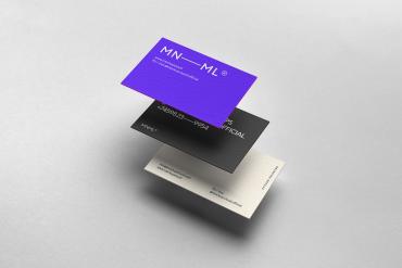 MNML Business Cards Branding Mockup Scene 26