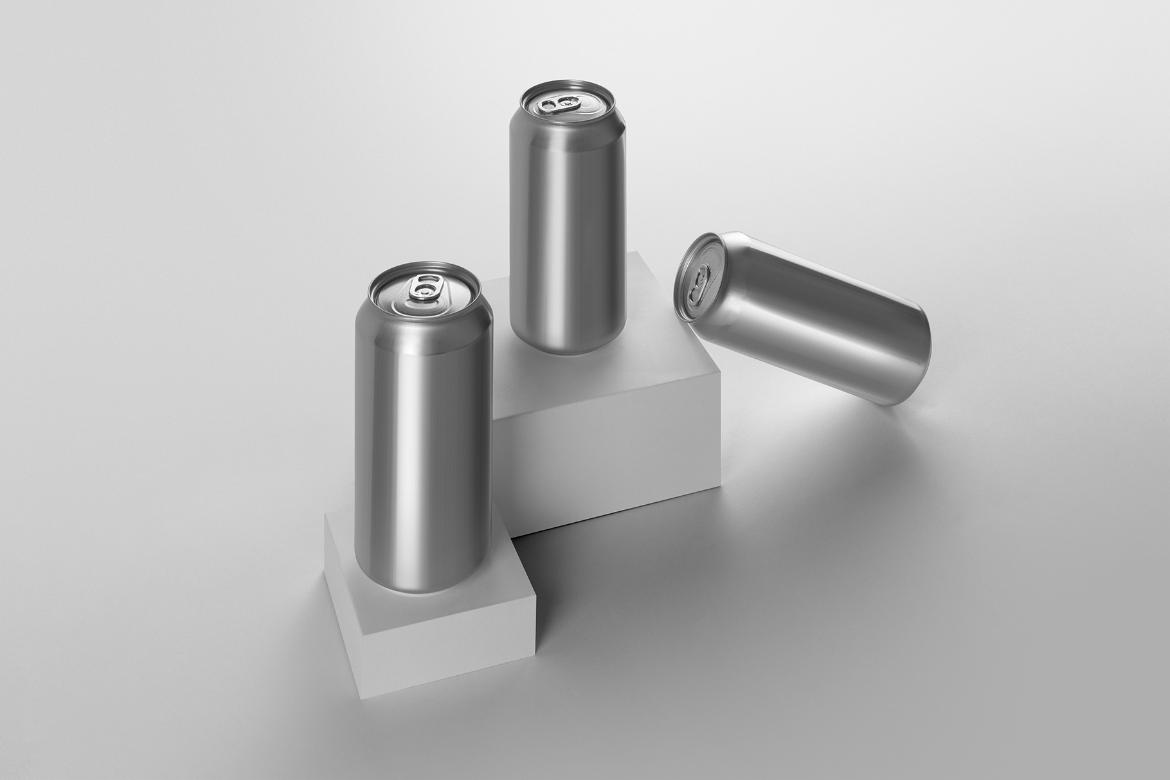 Soda or Beer Aluminum Can Mockup Scene 01