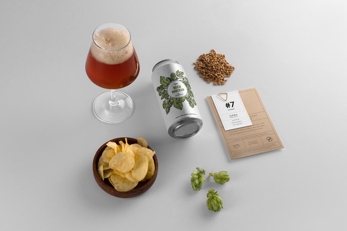 Craft Beer Branding Mockup Scene 07