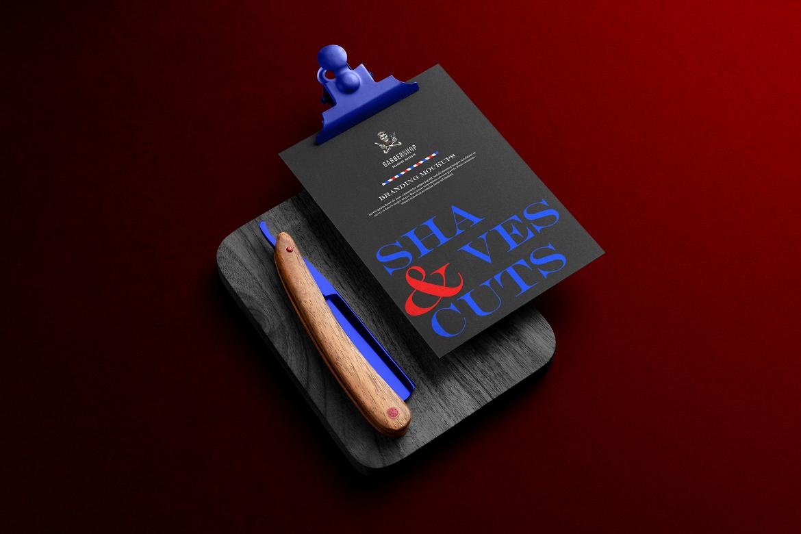 Barbershop Branding Mockup Scene 12
