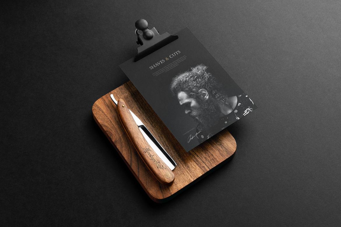Barbershop Branding Mockup Scene 12