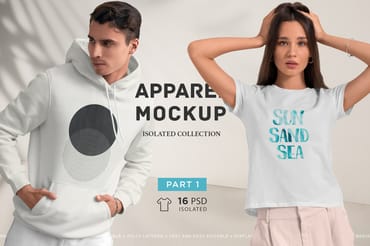 Isolated Apparel MockUps Collection Part 1