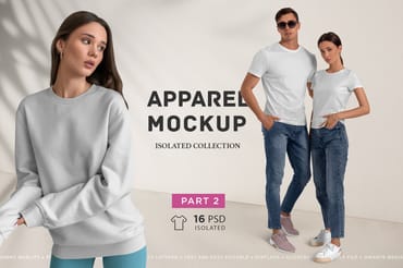 Isolated Apparel MockUps Collection Part 2