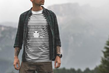 T-Shirt Mockup Male Model Alpine Scene 12