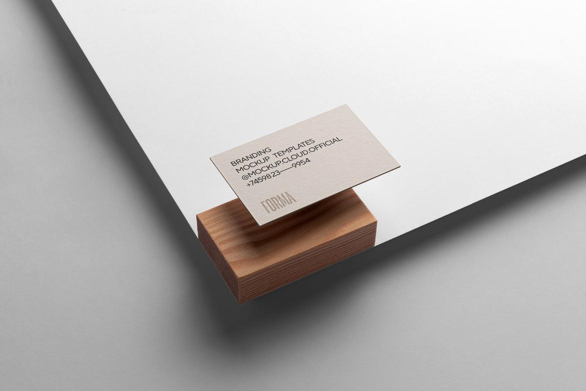 Forma Business Card Branding Mockup Scene 03