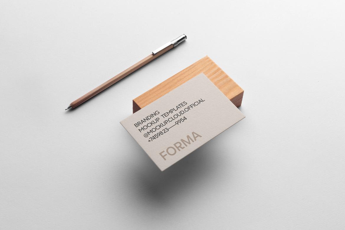 Forma Business Card Branding Mockup Scene 08