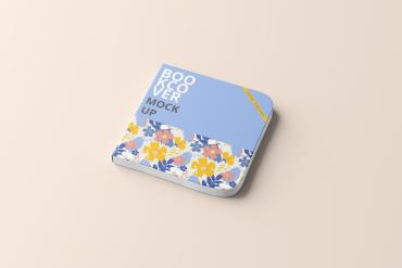 Square Rounded Corner Book Mockup