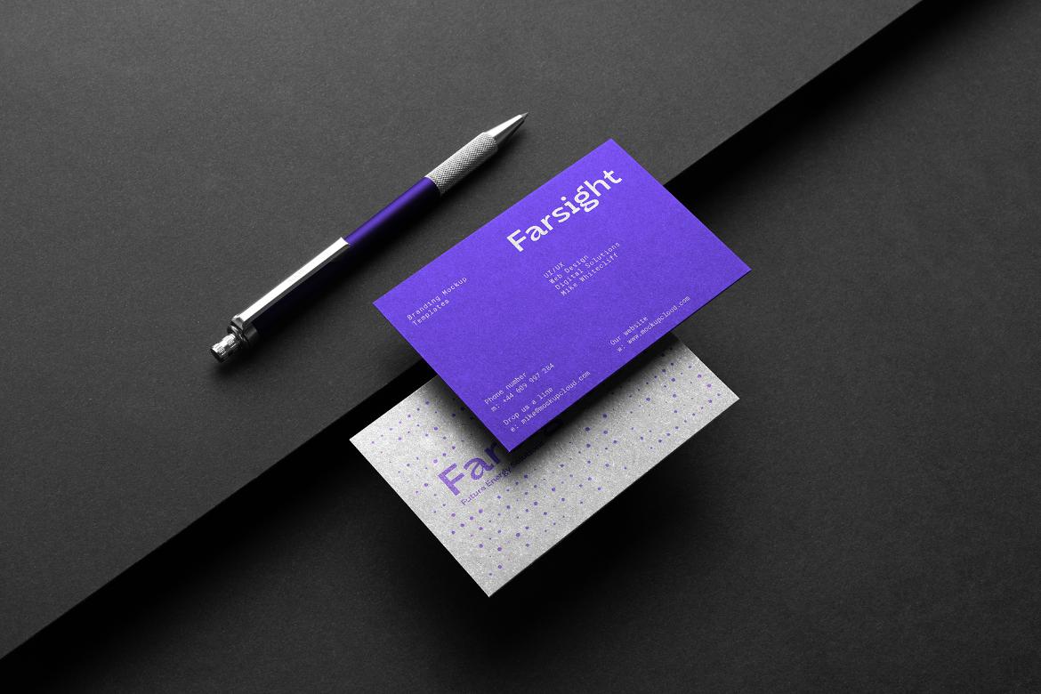 Farsight Business Cards Mockup Scene 24