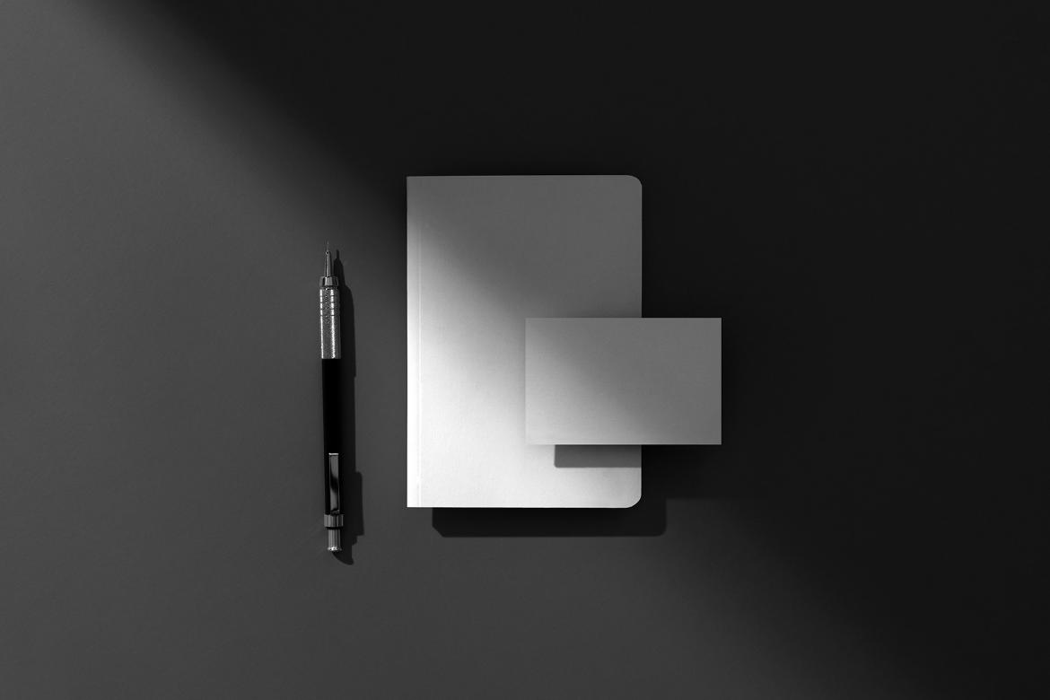 Forwrd Notebook and Business Cards Mockup Scene 06