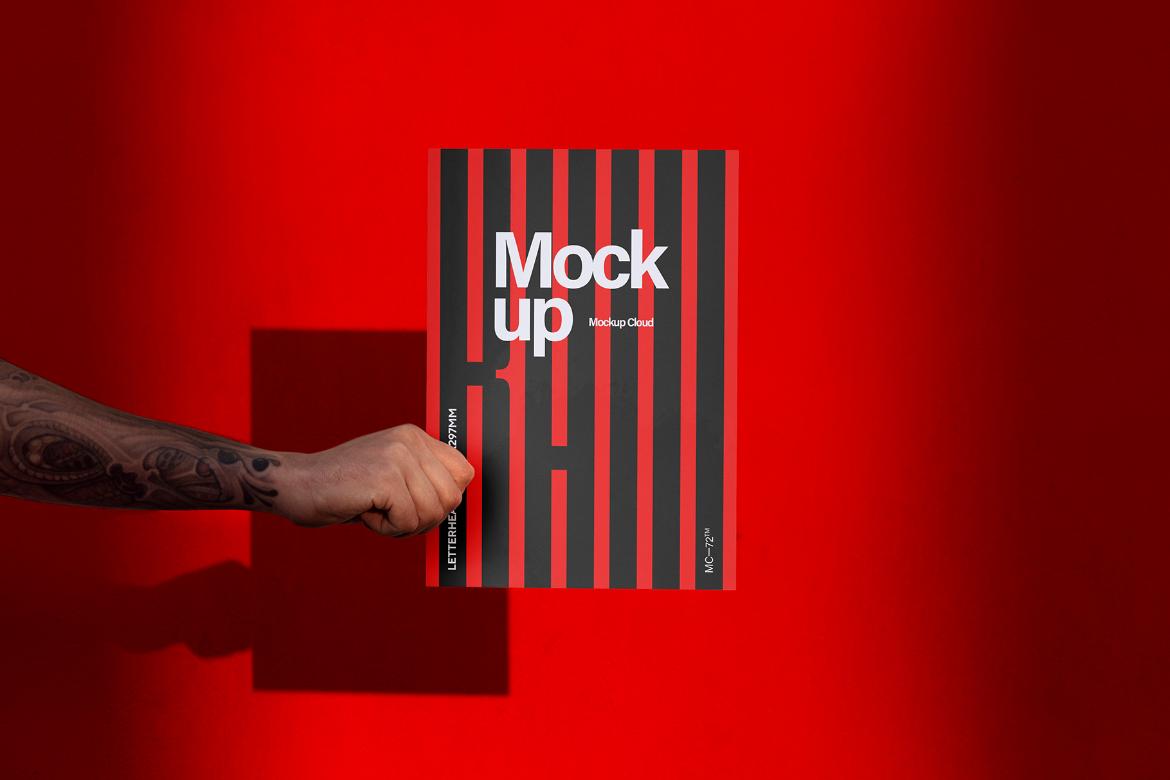 Hand Holding A4 Letter Branding Mockup Scene Raw-01-07