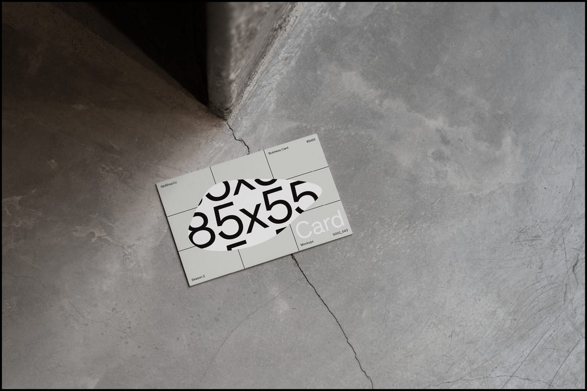 Concrete Minimal Business Card Mockup - 2_043