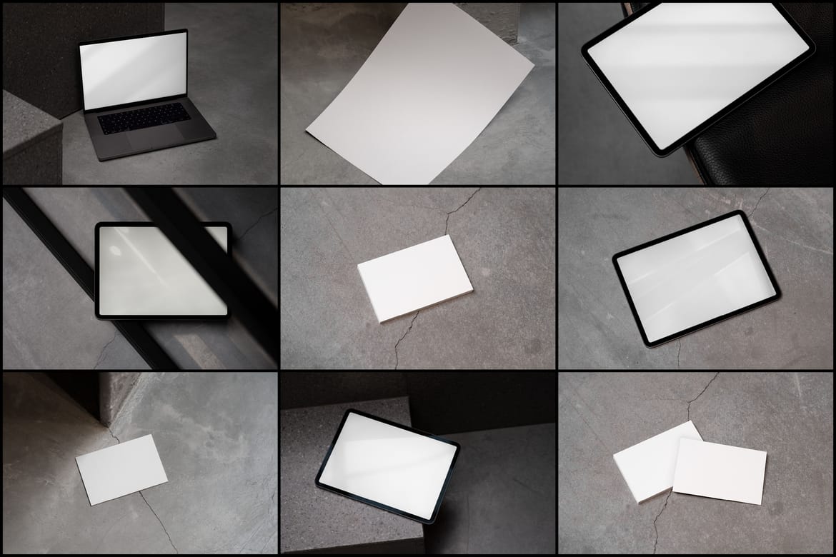 Concrete Minimal Branding Mockups